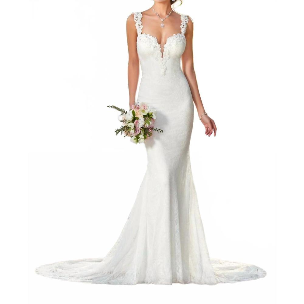 NEW IVOIRE BY KITTY CHEN catherine netted wedding dress in ivory/toffee
